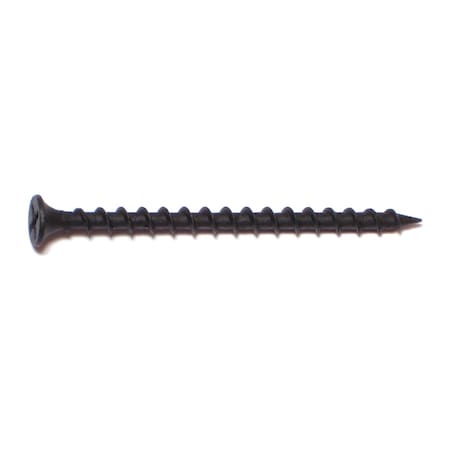 Buildright Drywall Screw, #6 x 1-5/8 in, Steel, Flat Head Phillips Drive, 5000 PK 06803